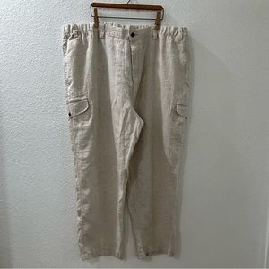 Caribbean cargo draw string linen pants
